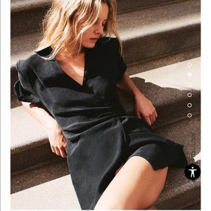 Black Wrap dress with pocket